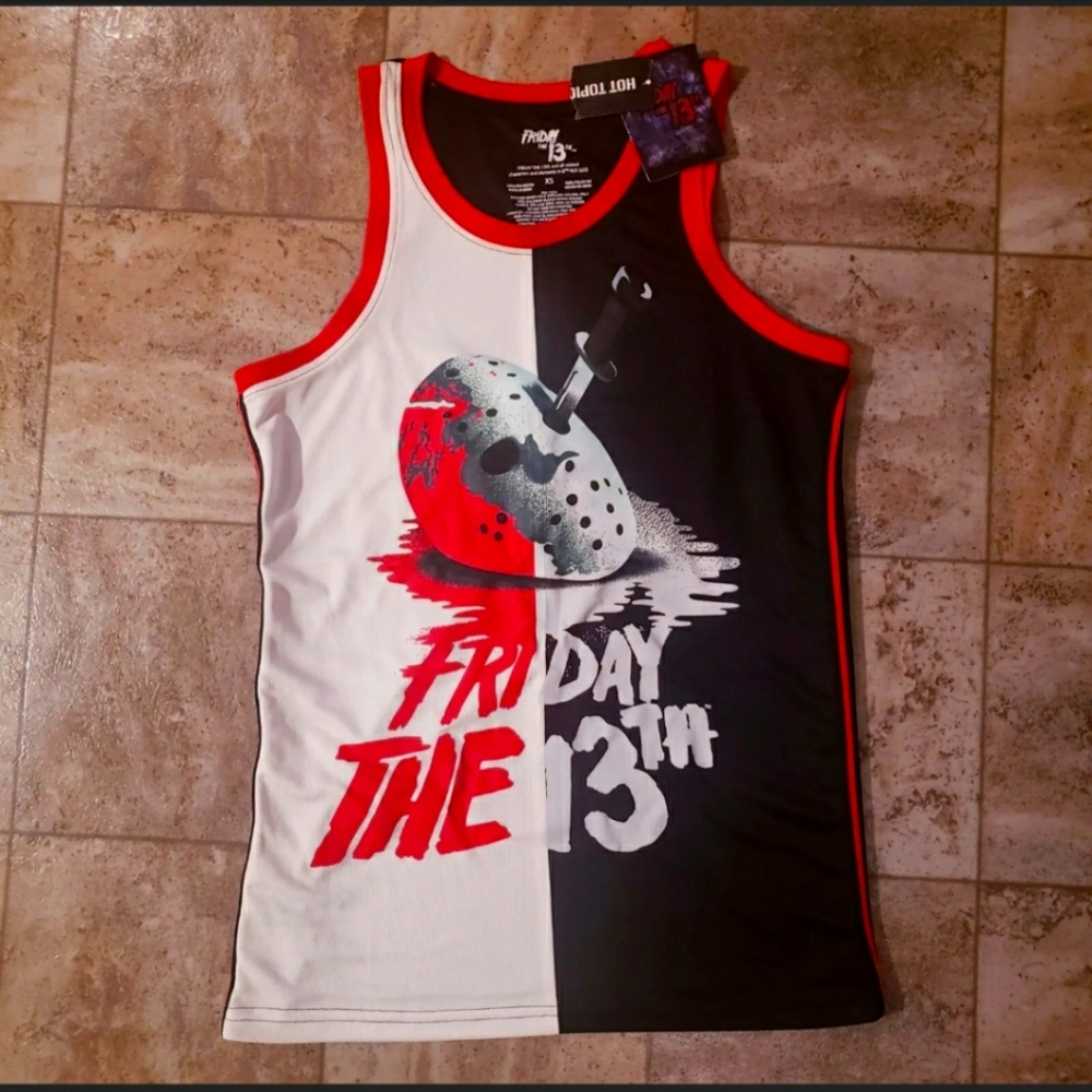 Friday the 13th Jersey Unisex Tank Hot Topic NWT